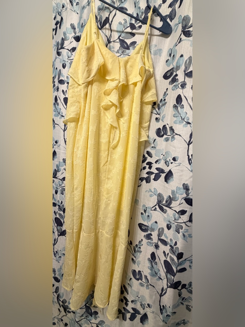 Yellow Ruffle Slip Dress